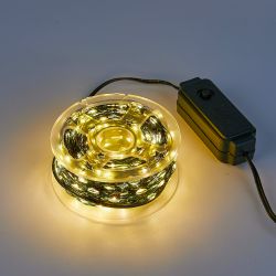 ULD-S10000-1000-DGA WARM WHITE IP20 DEW Гирлянда светодиодная Роса. 100м. 1000 светодиодов. Теплый белый свет. Провод зеленый. ТМ Uniel