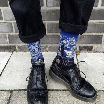Дизайнерские носки "Звездная ночь" Ван Гог р-р 38-45