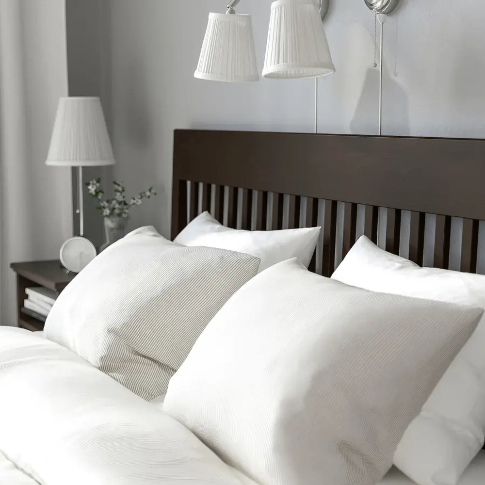 Каркас кровати с выдвижными ящиками - IKEA IDANÄS/IDANAS/LÖNSET/LONSET, 200х140 см, темно-коричневый, ИДАНЭС/ЛОНСЕТ ИКЕА
