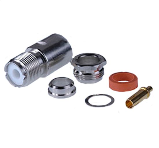 U-212B, UHF, розетка, прижимная, RG-213 (RG-8, DX-10A, DX-1000, H-1000)