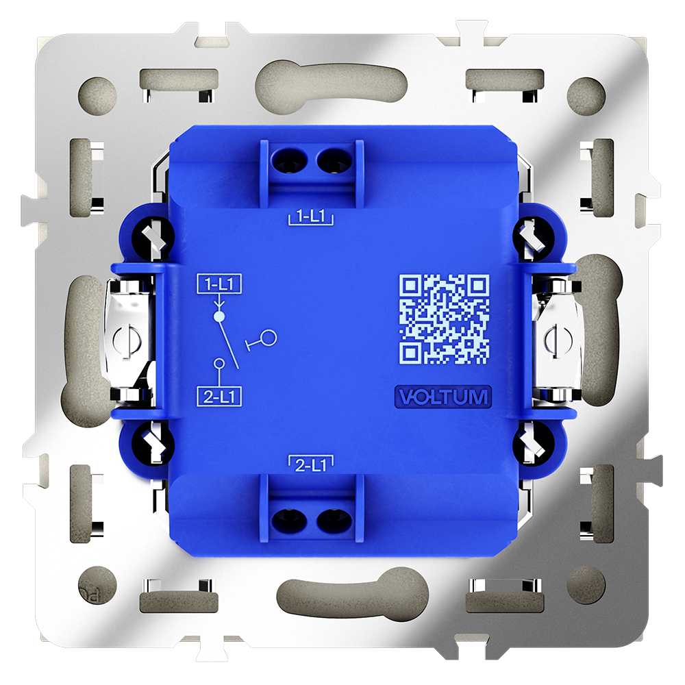 Выключатель встраиваемый VOLTUM S70 одноклавишный 10А, (шелк)