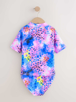 Купальник раздельный и резинка для волос в комплекте для девочки Next E76-825, Розовый, Синий