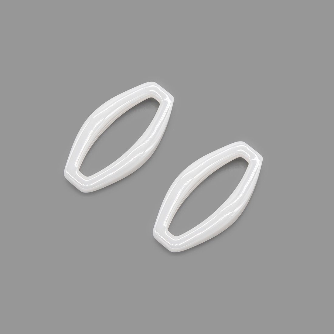 Элемент из ювелирной керамики 14,6*7,6мм, белый