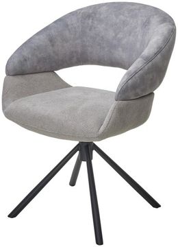 Стул EMBER 360 град. поворот. 7525-180 Серый, велюр/ ENJOY-451 Серый, ткань/ Черный