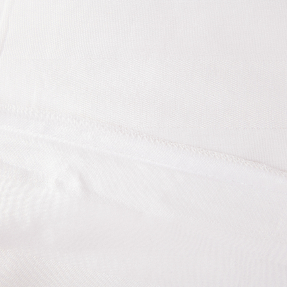 Пододеяльник 200х220 Страйп Сатин Однотонный Отель белый 100% Хлопок 3x3 P3CTH037200220