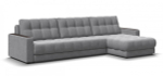 Угловой диван Босс Макс Велюр Монолит сталь