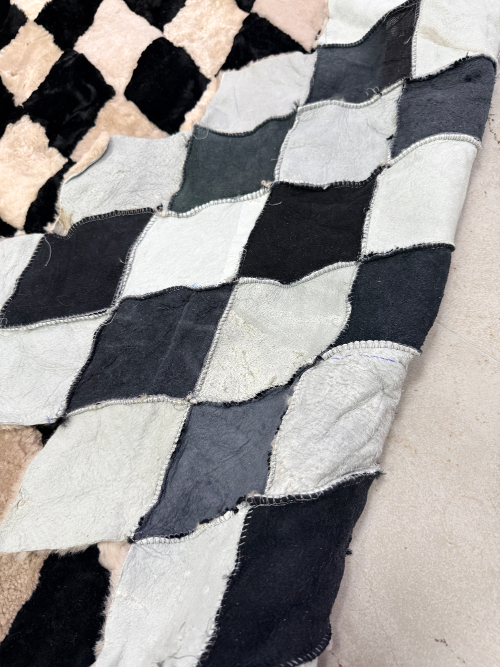 Покрывало меховое ковер из шкуры овчины