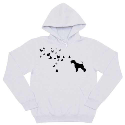 Толстовка "Шнауцер и бабочки"