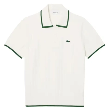 Женское теннисное поло Lacoste Short Sleeved Collar Golf Sweater - flour/green
