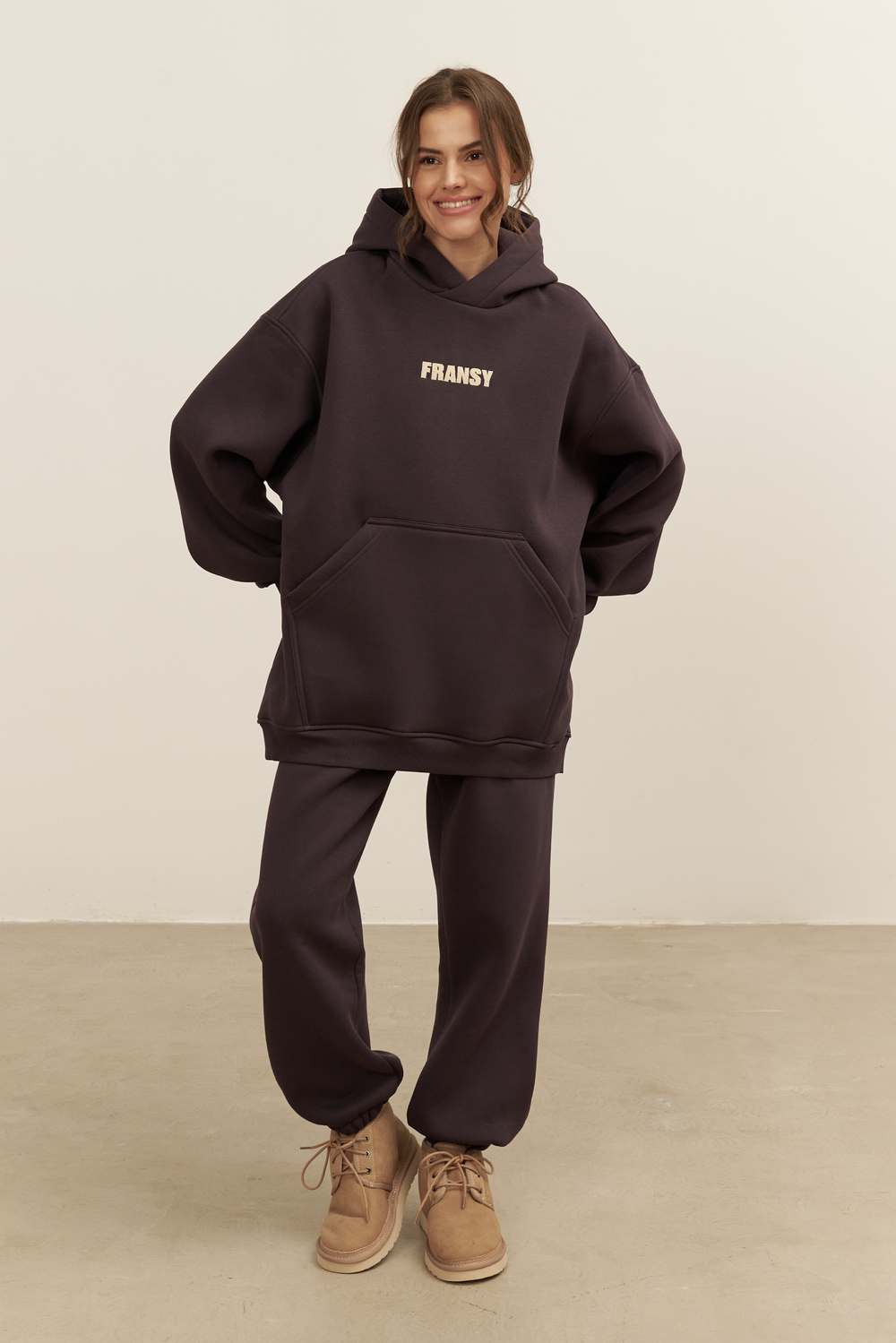 Худи 03 FRANSY PLANET, с начесом, антрацит