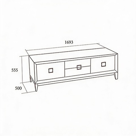 МОДЕНА Тумба ТВ (ДУБ САТИН)