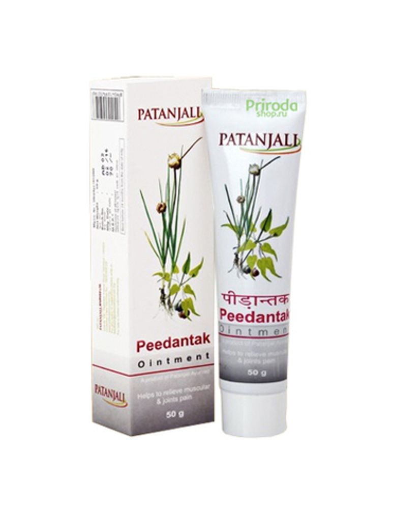 Крем Patanjali Peedantak, для снятия мышечных болей, боли в теле, суставах, спине, 50 г