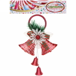 Украшение новогоднее «Звонкие колокольчики» 30*19 см, Красный