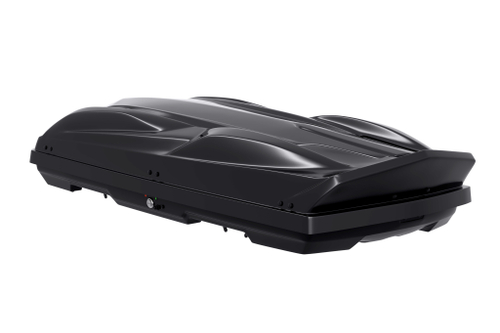 Автобокс на крышу автомобиля "Cybort F1" 410 л, с защитным покрытием (черный матовый) / ТюнАвто