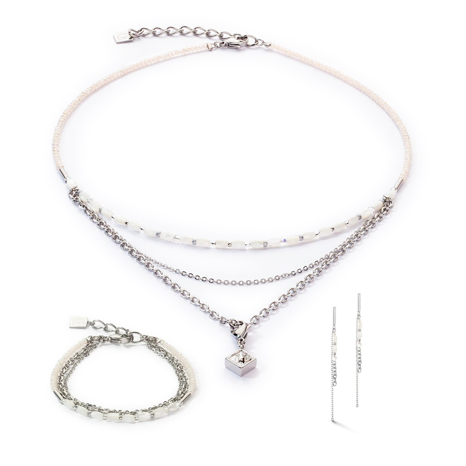 Серьги Coeur de Lion White-Silver 6005/21-1417