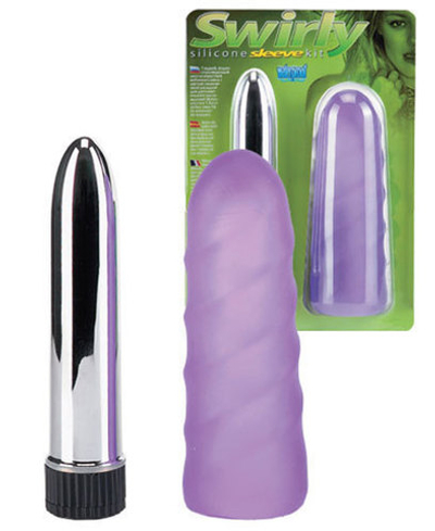 Вибратор с силиконовой насадкой «Swirly»