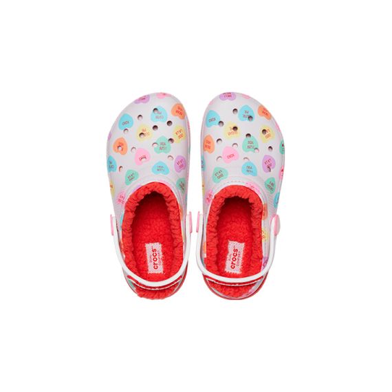 Crocs Classic Lined Sweethearts 'White Red'