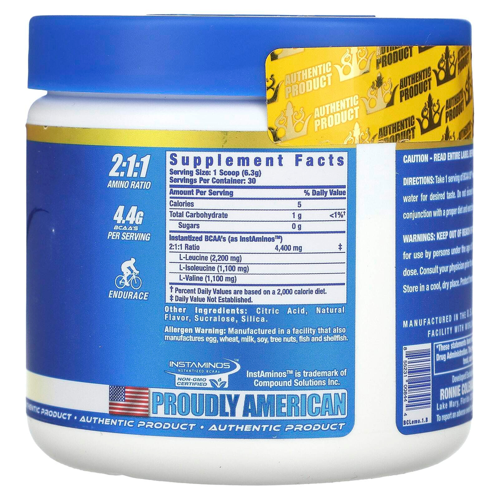 Ronnie Coleman, Vital Edition, BCAA XS, добавка со вкусом лимонада, 189 г (6,67 унции)