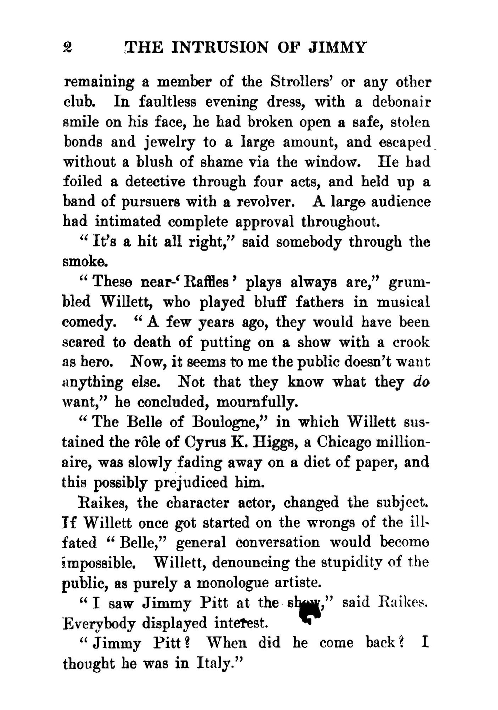 The intrusion of Jimmy | P. G. Wodehouse