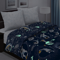 Комплект постельного белья Insight 2,0 спальный, поплин, Космонавт