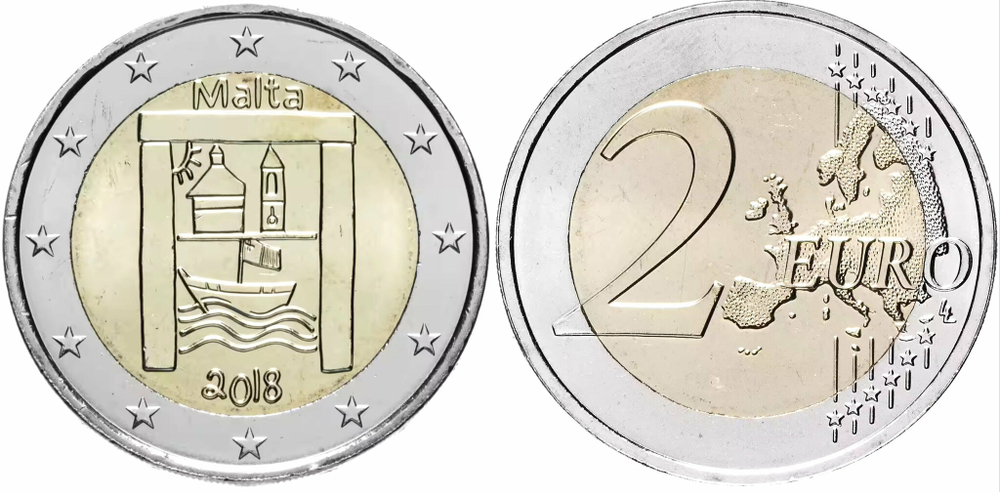 Мальта 2 евро 2018 Культурное наследие UNC