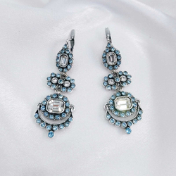 "Казань" серьги в серебряном покрытии из коллекции "Возрождение" от  Jenavi  с английским замком