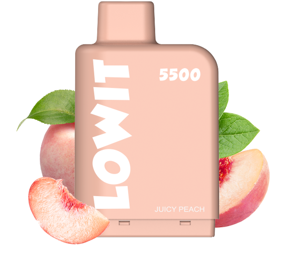 ELFBAR LOWIT 5500 Puffs | Liquid Pod Cartridge - Juicy Peach (5% nic)
