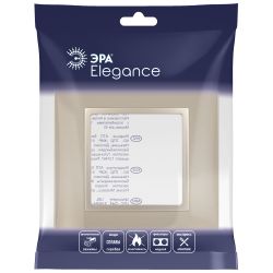 Рамка для розеток и выключателей ЭРА Elegance 14-5011-04 Classic, на 1 пост, шампань