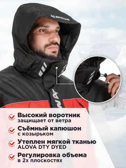 Костюм зимний рыболовный CASTOR, цв.красный, р.M, 10/10 К, Шелтер до-50С (T-KSC-M-48/176R) NISUS