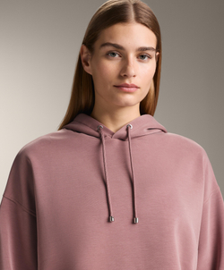 Oysho Толстовка «бокси» с капюшоном из модала с начесом, бледно-розовый