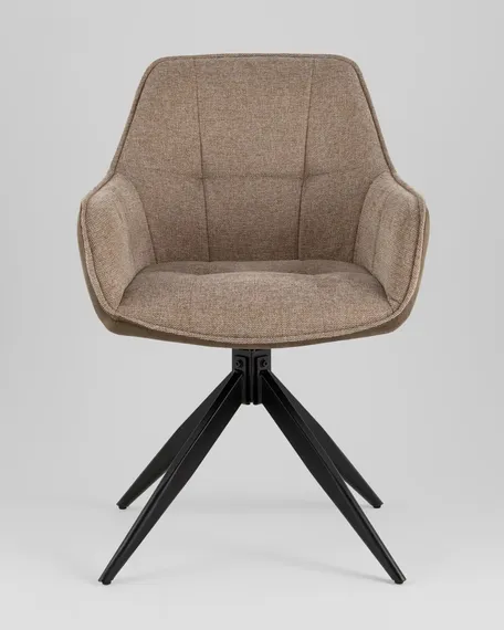 Стул Alba коричневый c коричневой экокожей