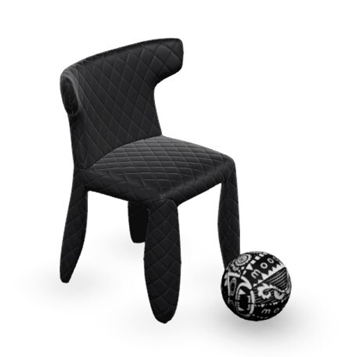 Кресло Diamond Arms MOOOI сталь/пена/ткань 560х400х800h коллекция Monster