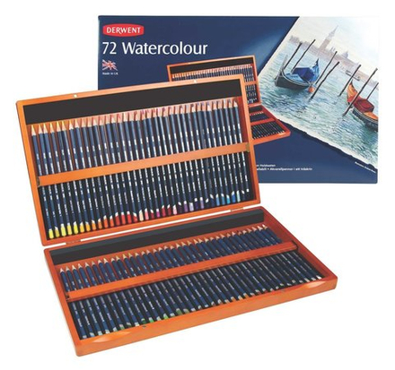 Набор из 72 акварельных карандашей Derwent Watercolour в деревянной коробке