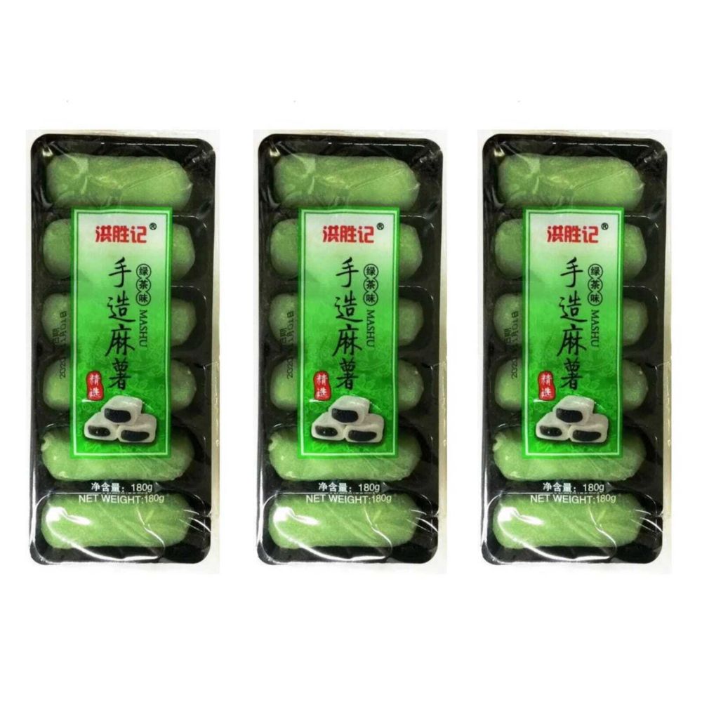 Рисовое пирожное Моти Mashu Зеленый чай 180 г 3 шт