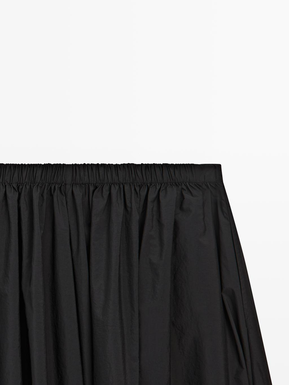 Massimo Dutti Юбка миди с плиссировкой, черный