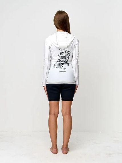 Футболка рашгард лонгслив Sargan Скелетон-Сап Худи UPF 50+ белый