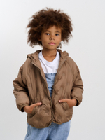 Пуховик демисезонный детский Д-1 цвет коричневый