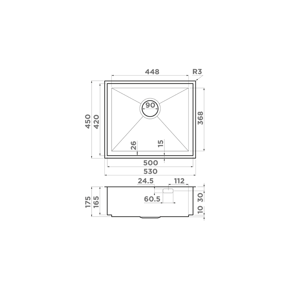 Мойка Omoikiri Kasen 53-26-INT-LG нерж. сталь | Светлое золото