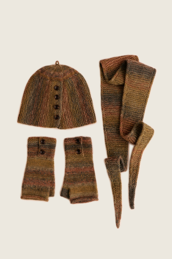 НАБОР шапка и шарф 26.NP.4.HAT.SCA.08.12, зеленый