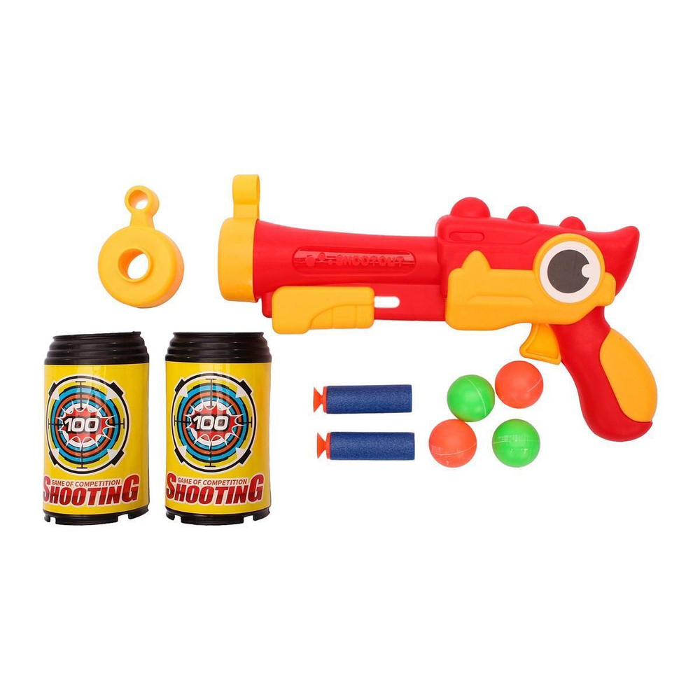 Пистолет с шарами и мягк.пулями, пакет 3399-2