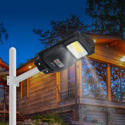 Консольный светильник ЭРА ERAKSC20-02 светодиодный уличный на солнечных батареях с датчиком движения с кронштейном 20W