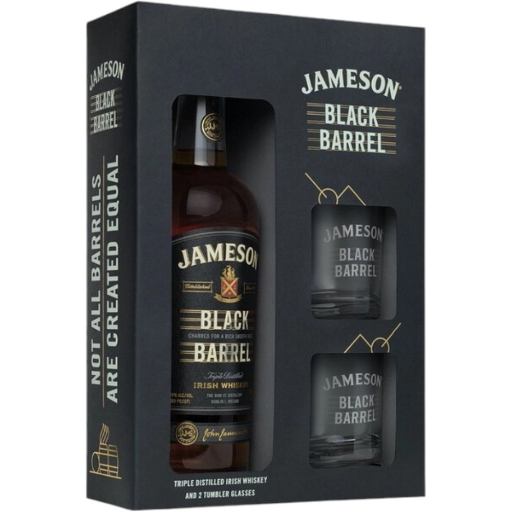 Виски Jameson Black Barrel 0,7 л. В подарочной упаковке с 2 бокалами