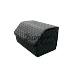 Саквояж-сумка в багажник Экокожа, белый ромб, 50*30*30см