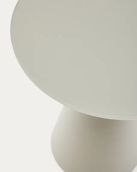 Приставной столик Wilshire Ø50х55 см серый, сталь, стекло