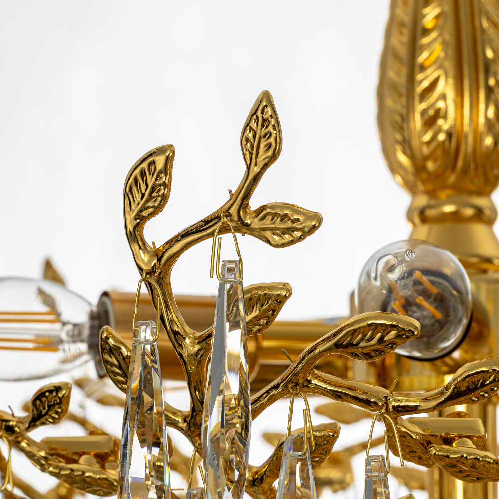 Citilux RITZ CL310262 Люстра хрустальная подвесная Золото