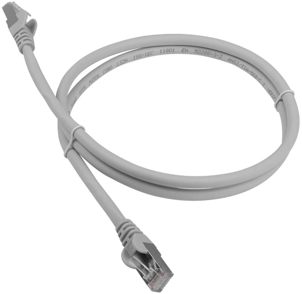 Кабель патч-корд FTP 6а кат. 10м Lanmaster LAN-PC45/S6A-10-GY