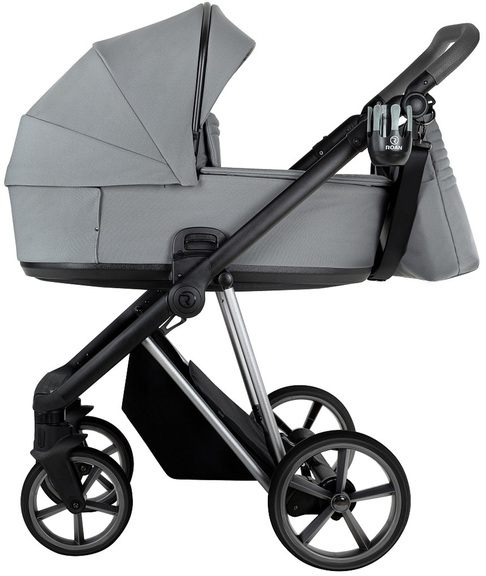 Детская коляска Roan Sol Vintage Luxury 2.0 3 в 1 с автокреслом Pituso Santiso Pro VIN 01/BT Blue Tea/Blue Tea/руч.Grey/к.Grey