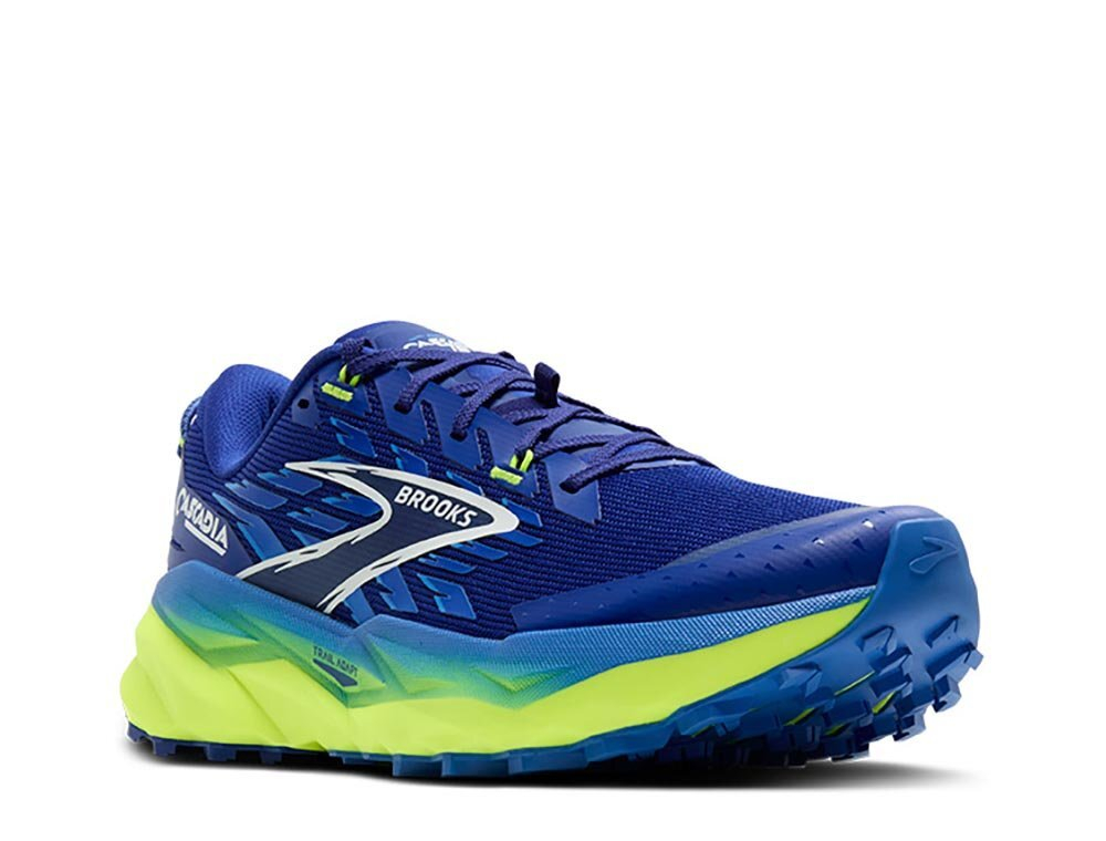 Кроссовки для бега мужские Brooks Cascadia 19 M Сине-Лайм