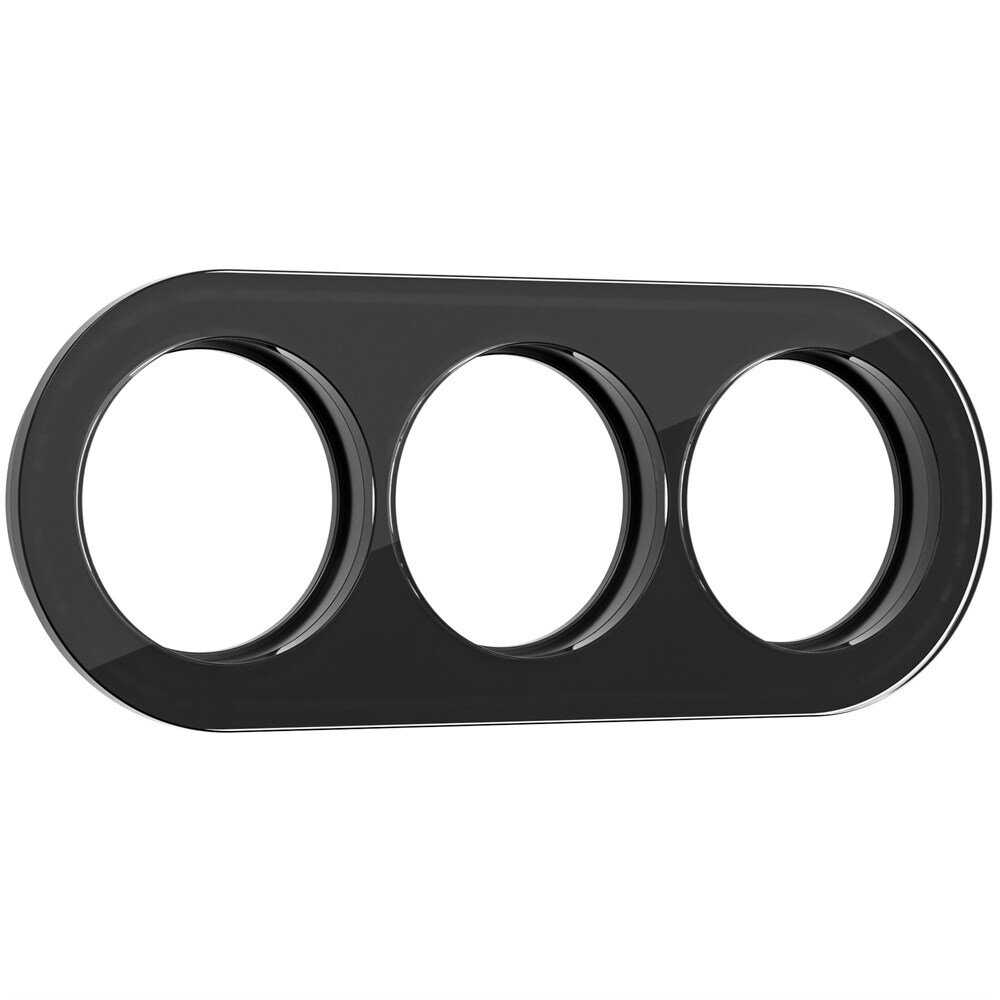 Рамка стеклянная на 3 поста Черная Werkel W0035108 / 3-х постовая