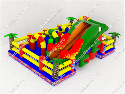 Надувной батут "Огненный ящер"